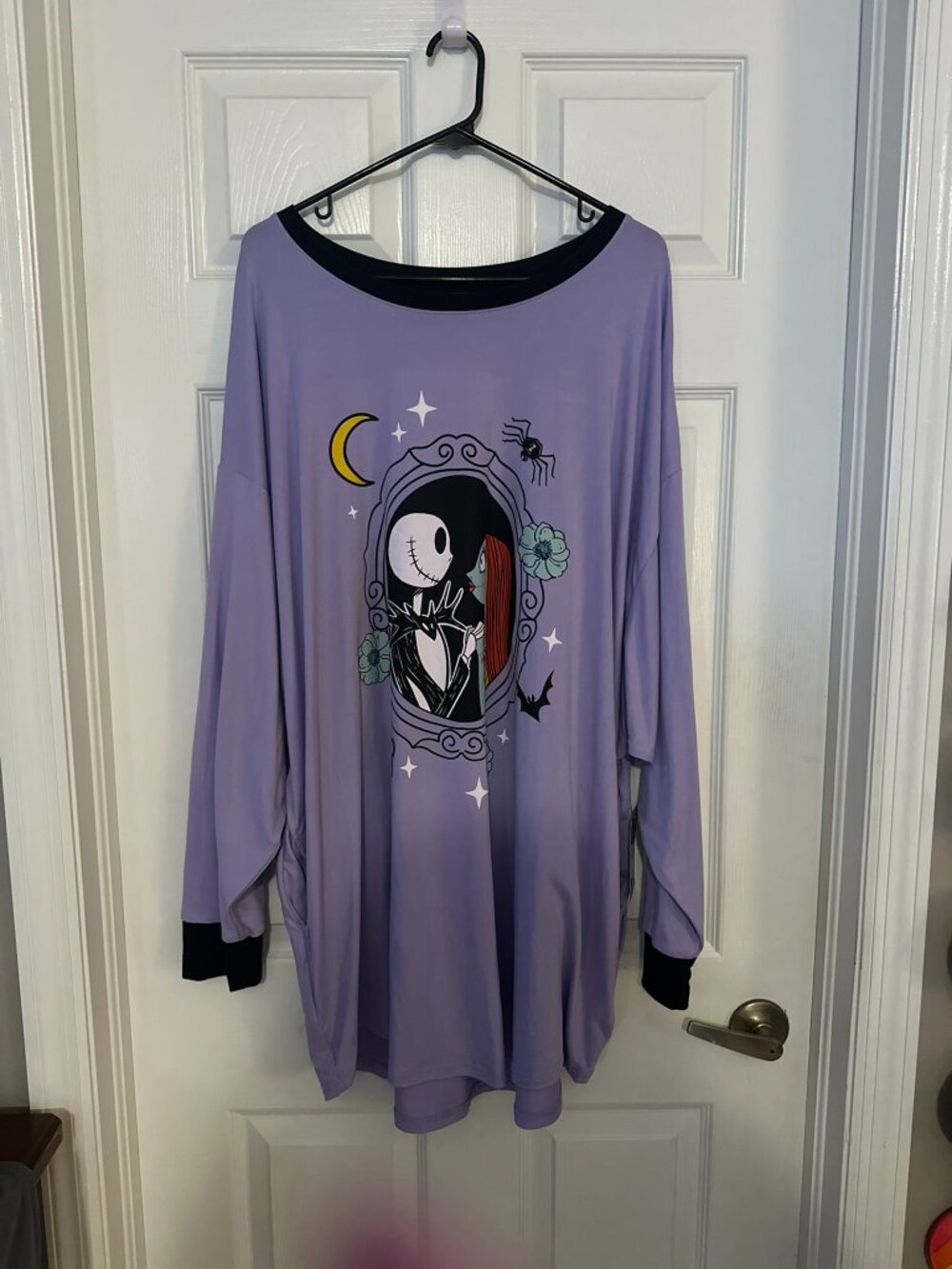 Nightmare Before Christmas Jack & Sally Purple Tunic / Sleep ShIrt